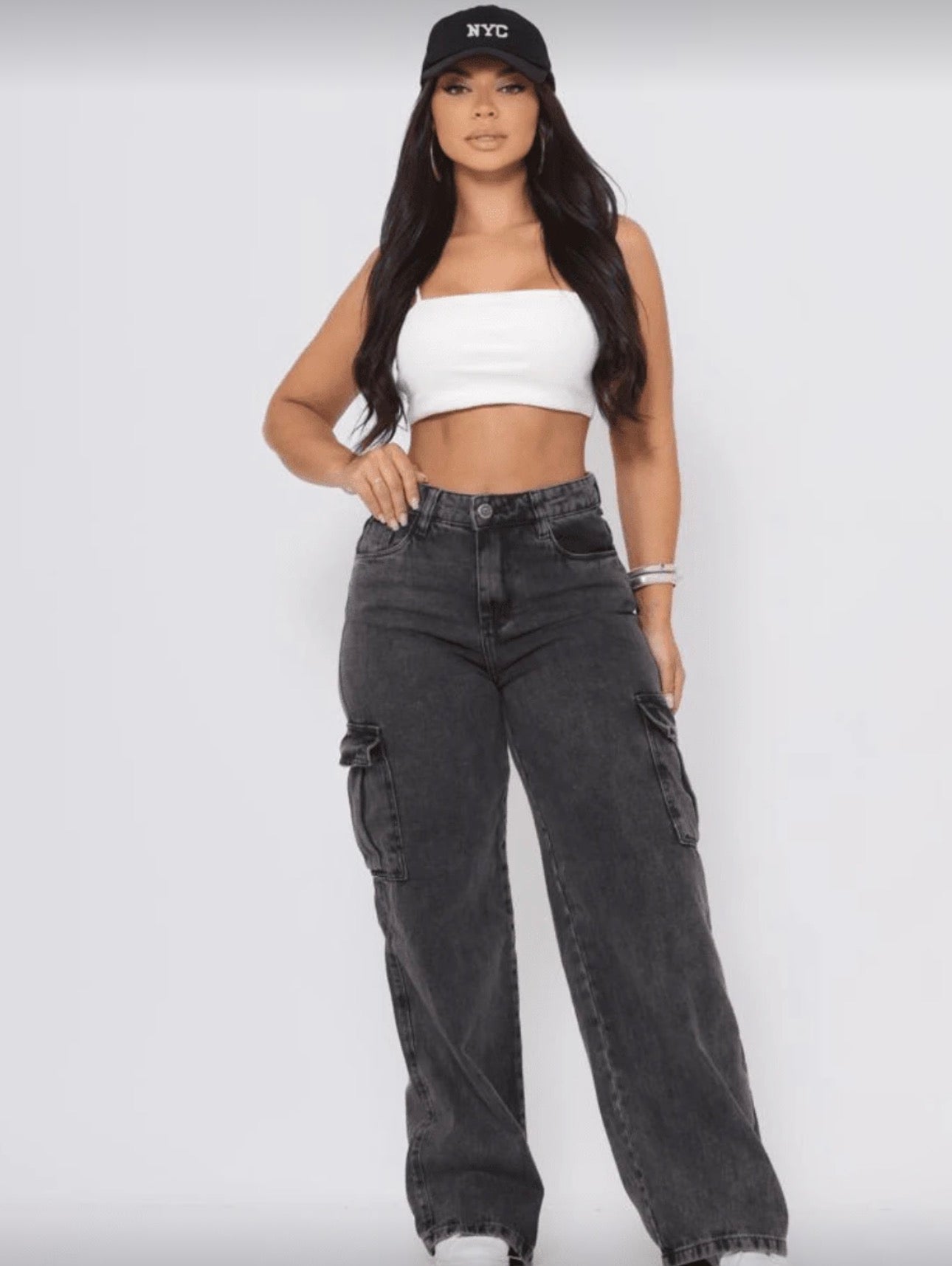 Calça Cargo Grafite